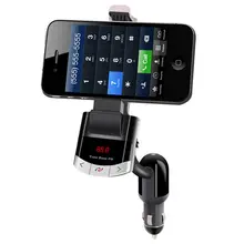 FM Transmitter Bluetooth Car Kit Wireless Handsfree Calls 3.5mm AUX GPS Navigation MP3 for iphone 6 USB Car Charger Phone Holder