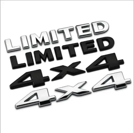 1 Pcs Car Badge Emblem Sticker Side Trunk Badge Limited Carbon Fiber For Highlander 4x4 Letter