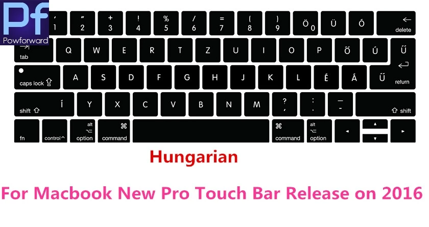 Чехол с клавиатурой Magyar для Macbook New Pro 13 &quotA1706 15&quot A1707 сенсорной панелью выпуска 2017