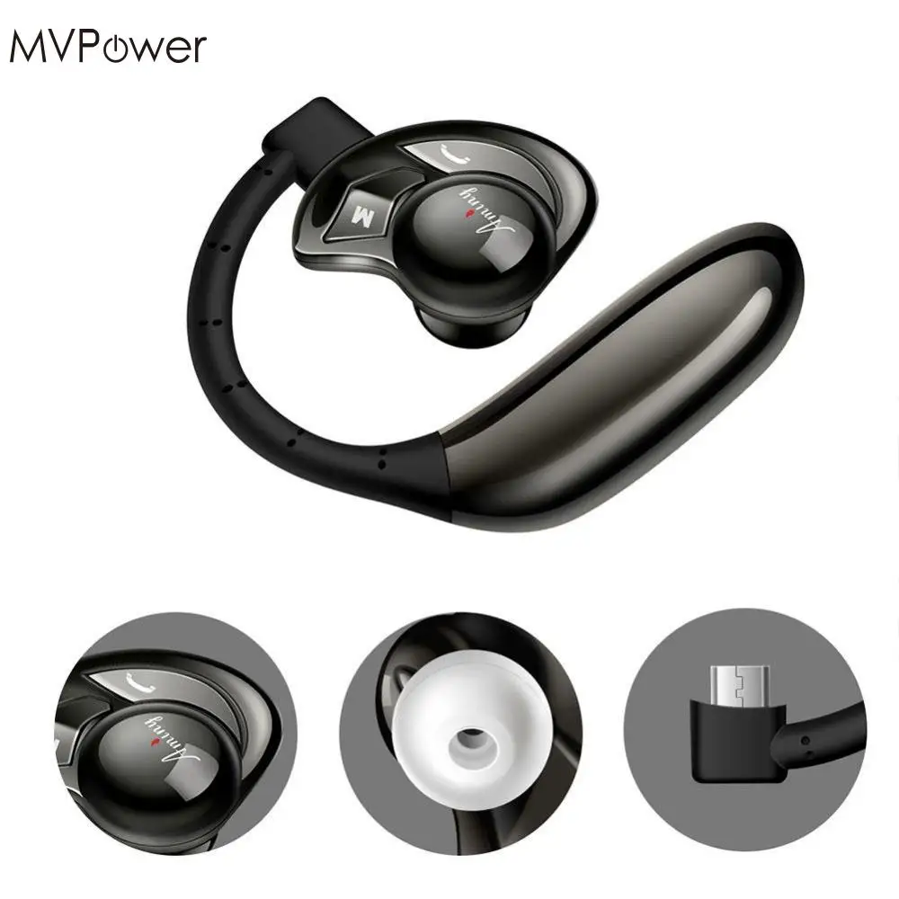 MVpower Bluetooth Headset UFO Earpiece Wireless Handsfree Headsets for