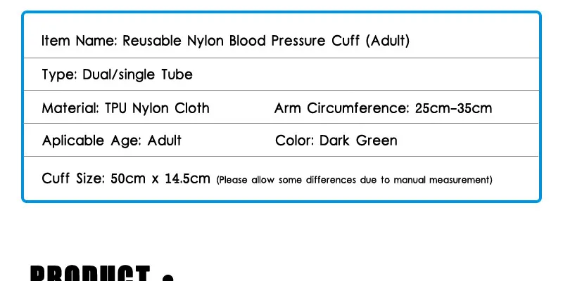 25-35 см для взрослых нейлон многоразовые верхние руки кровяное давление BP манжеты пояс ТПУ мочевой пузырь для сфигмоманометра пациента монитор метр
