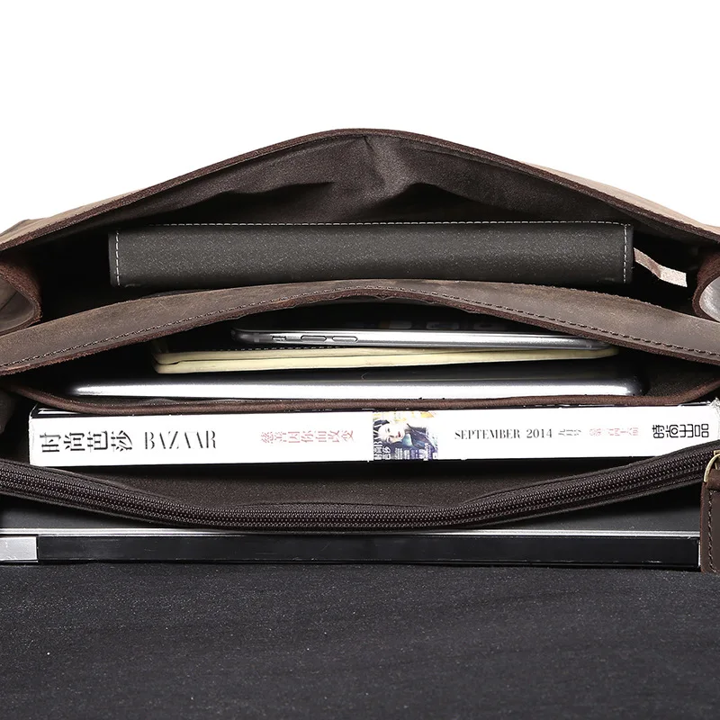 Véritable Messenger Coffee Ls0204 Bandoulière Main documents Cuir Porte Hommes Rétro Sacs Yishen Épaule À En D'affaires Vintage q6Y6wa