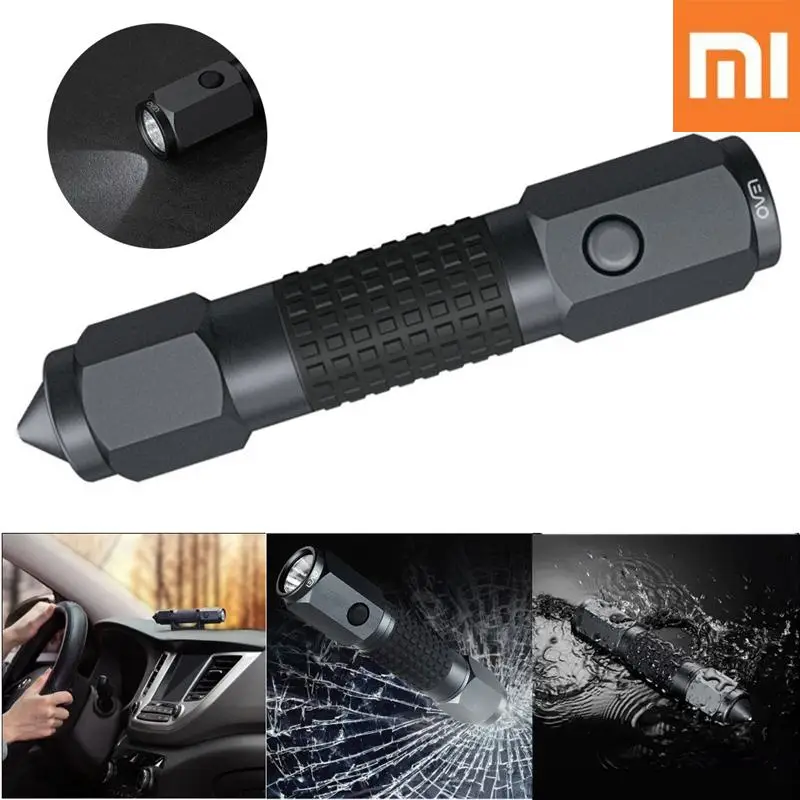 

Xiaomi Portable 4 in1 A10 Leao XPE2 3Modes LED Flashlight with Double Safety Hammer Seat Belt Cutter Emergency Car Torch Tool