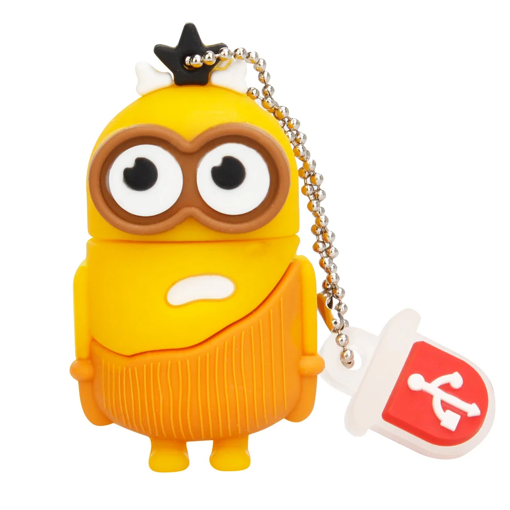 Popular Usb Stick Cartoon Various Styles Little Yellow Man Usb Flash Drive 128GB 64GB 32GB 16GB Pen Drive 8GB 4GB Pendrive Gift (8)