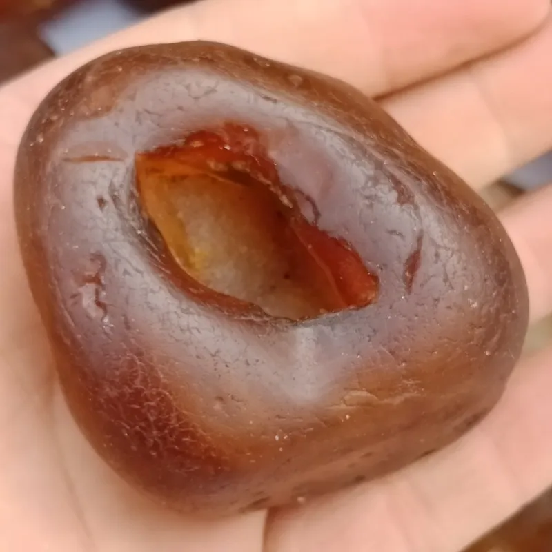 

DHXYZB 100-500g Natural red Agate Hole palm Massage raw stones Crystal Quartz Display Reiki Healing Fengshui Decor free shipping