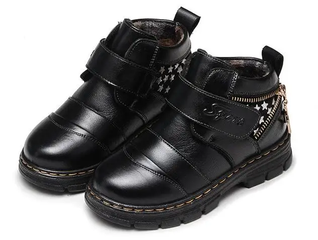 Детские зимние ботинки из натуральной кожи на резиновой подошве|winter shoes for boys|boots