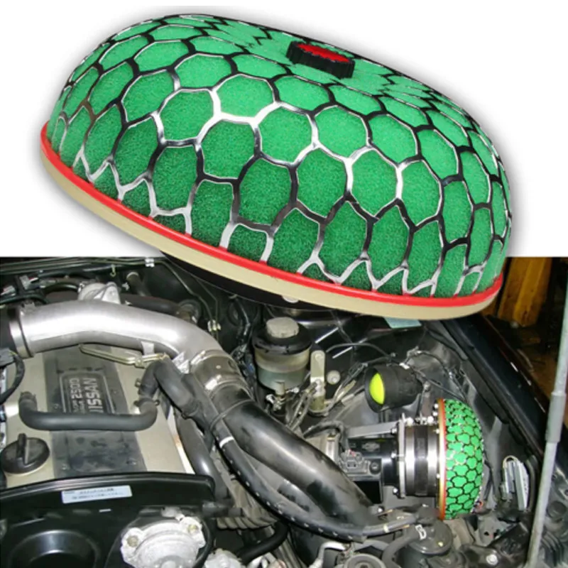 Nuevo filtro de aire de coche de 100mm coche modificado cabeza de seta Universal de alto flujo sistema de admisión de aire recargado limpiador al por mayor