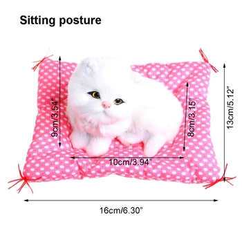 

Kids Plush Stuffed Toy Cute Sleeping Cat Press Simulation Sound Animal Doll Gift