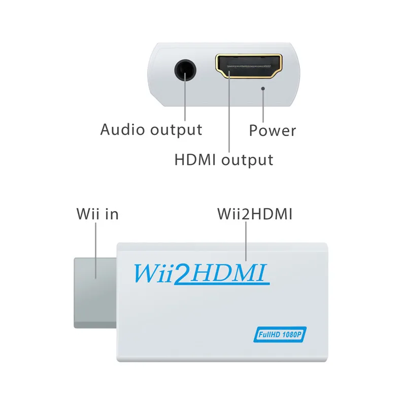 ESYNiC wii к HDMI 3,5 мм аудио конвертер с кабелем-весы wii сигнал до 720 p и 1080 p потери передачи HD цифровой адаптер