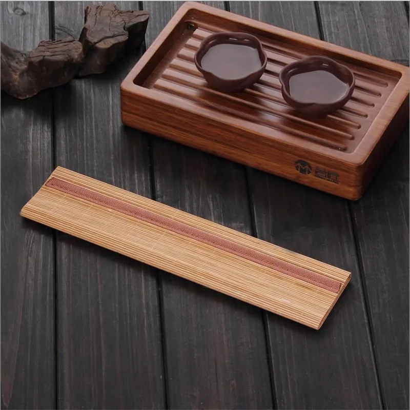 Kung Fu tea accessories bamboo mat Dining Table Mat Heat Insulation Non-Slip Placemats Tableware Pad Coaster Kitchen Accessorie