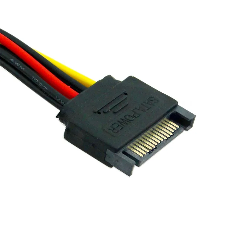 P4 Molex IDE to SATA Power Adapter Cable Lot of 3