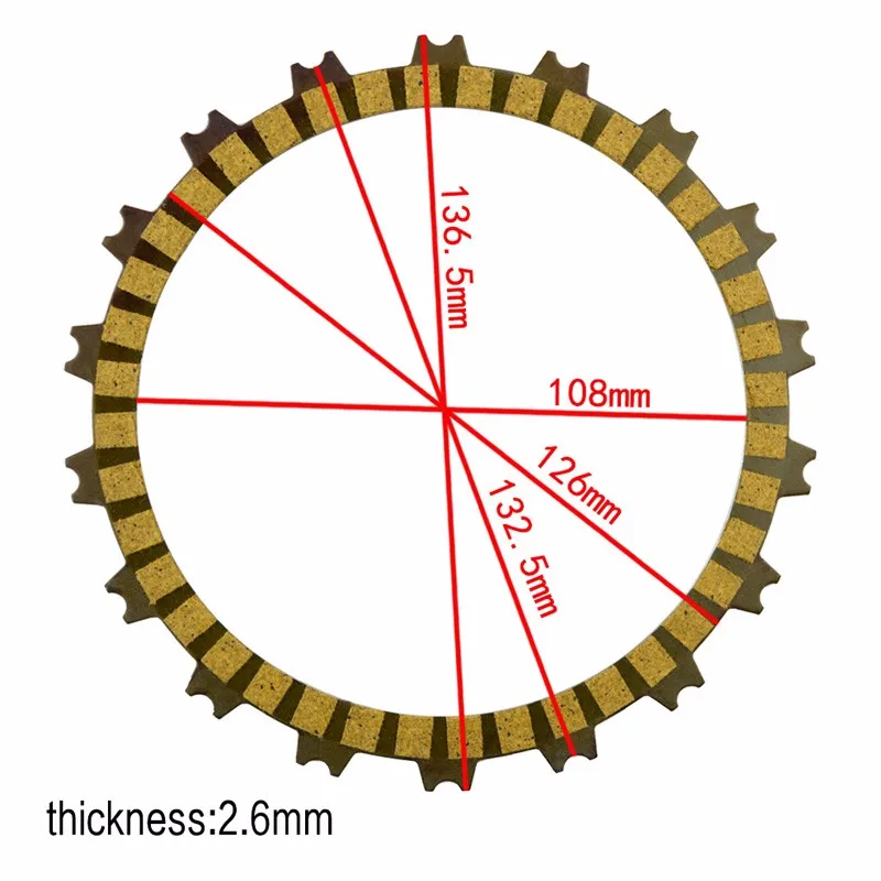 5 шт. набор фрикционных пластин для мотоцикла Honda CRF250L 2013- CBR250R MC41 2011-2013 бумажный диск сцепления