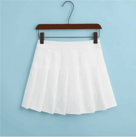 Summer fashion Girls Pleated Tennis Skirt A Lattice Short Dress High Waist Uniform With Inne Black Pink Blue White Dress