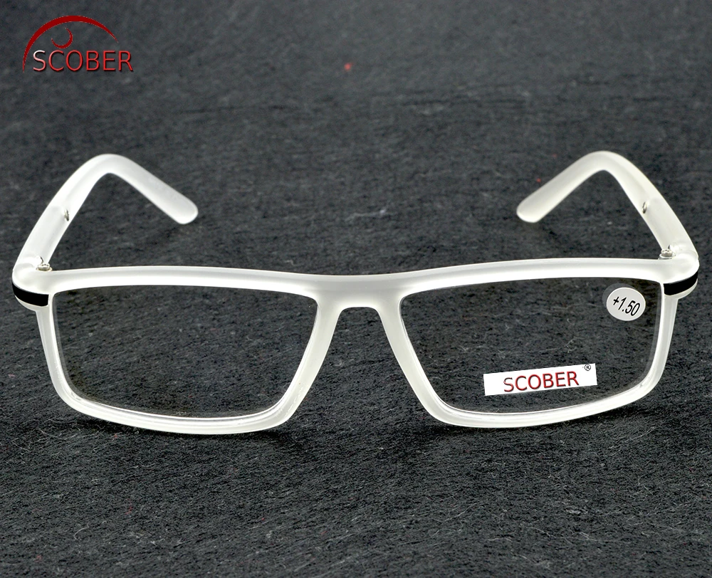 = SCOBER = полноразмерные высококачественные Reaging очки Ретро Винтажные прямоугольные прозрачные или черные очки+ 1+ 1,5 до+ 3,5 пользовательские линзы