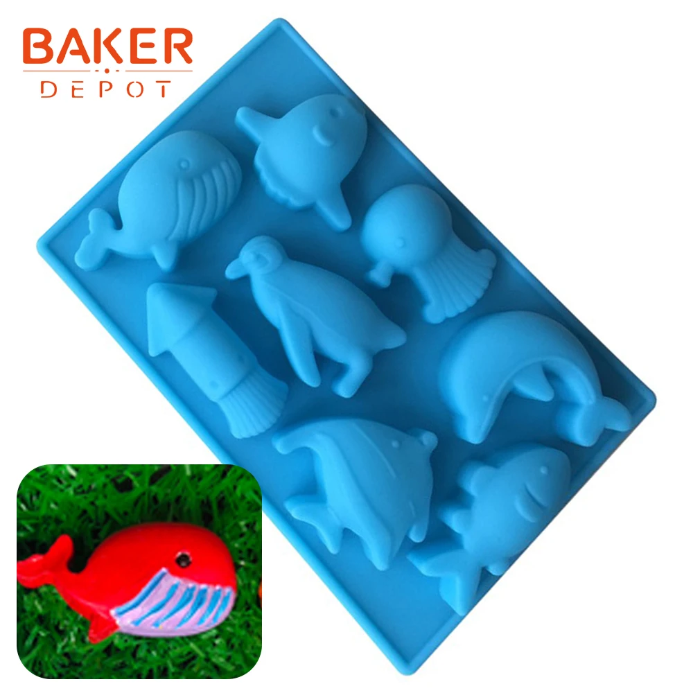 Buy Fish shape silicone soap mold Sea World silicone