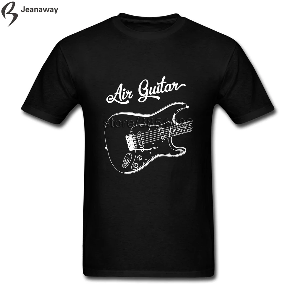 Полный хлопок Air Guitar Rock Multi-Цвет Мужской Черный Crewneck короткий рукав Футболки новая