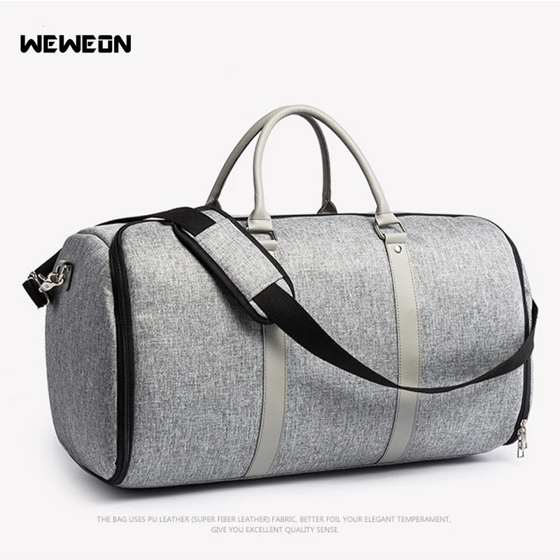 

New Style Men Folding Fitenss Suit Bag Nubuck Sport Gym Travel Bags Outdoor Clothing Shoe Stroage Luggage Bag Gymtas Yoga Bolsa