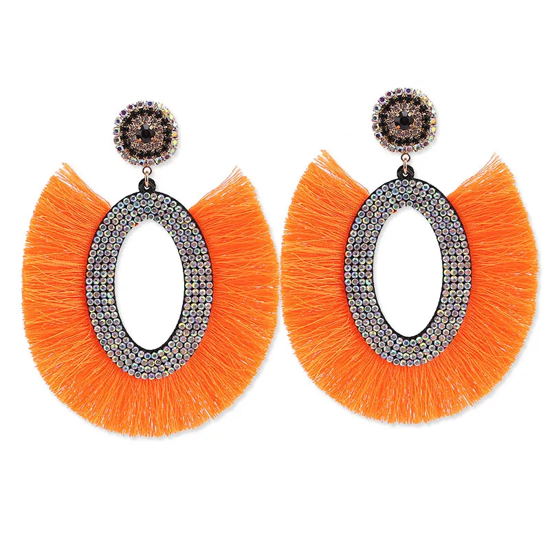 Boho Fashion Dangle Tassel Earrings For Women Geometric Fringed Multicolored Drop Earrings Wedding Party Girl Gifts (6)
