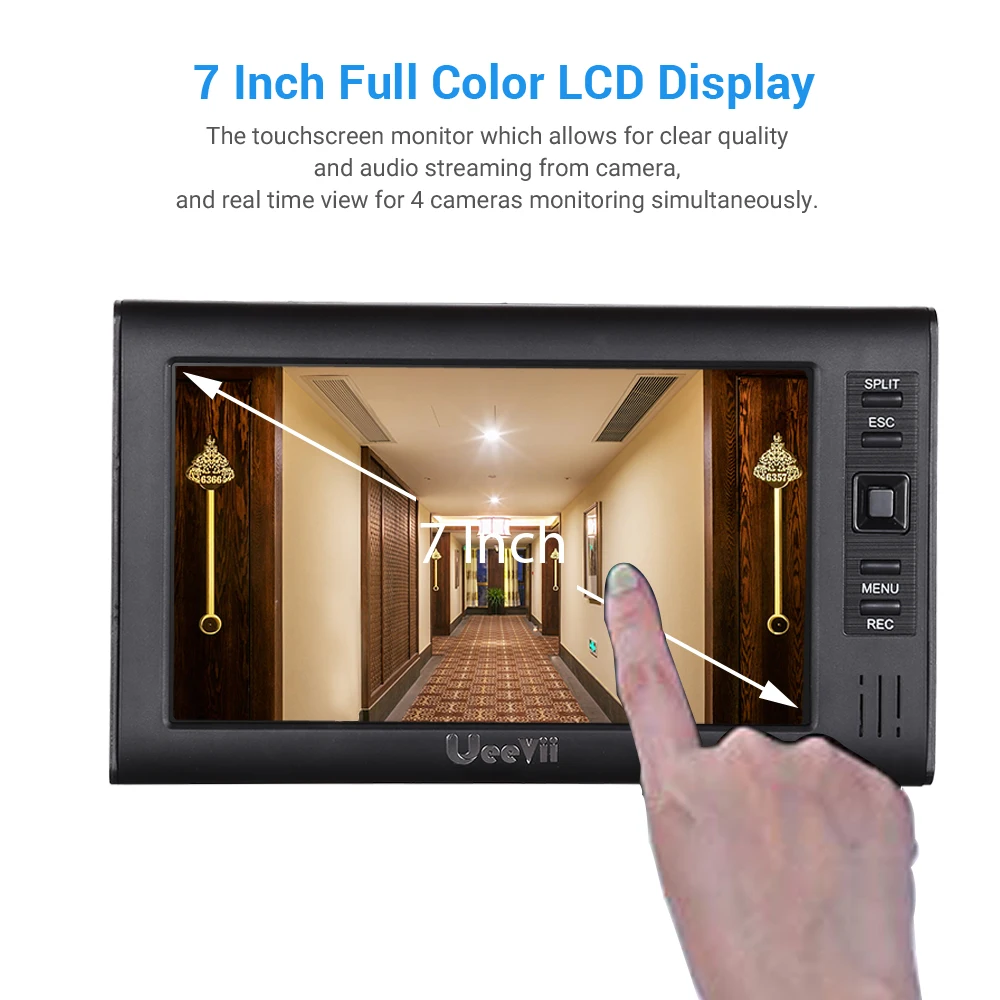 WIFI 1080P LCD Monitor POE NVR Kit CCTV System IR night vision Outdoor Home Security IP Camera P2P