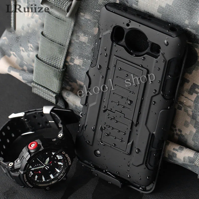 

LRuiize For HTC One m10 m9m8 m7 Desire 510/530/630/626 Luxury Armor Shockproof Holster Silicone Hard Case Cell Phone Shell Cover