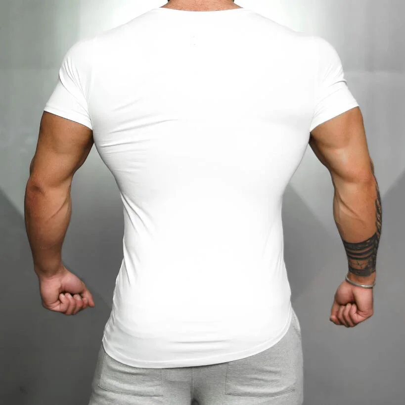 Rashgard, Спортивная мужская футболка для бега, Мужская футболка для спортзала, тренировочная одежда, хлопковая дышащая футболка для тренировки мышц, топ для фитнеса