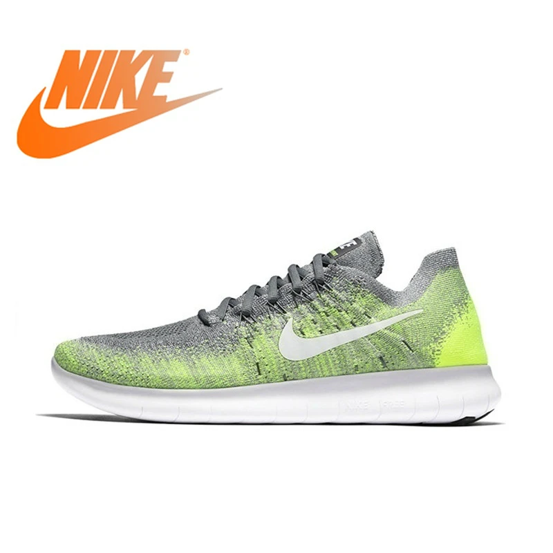Оригинальная продукция Nike FREE RN FLYKNIT Для мужчин; спортивная обувь для бега беговые стабильность удобные дышащие износостойкие кроссовки 880843