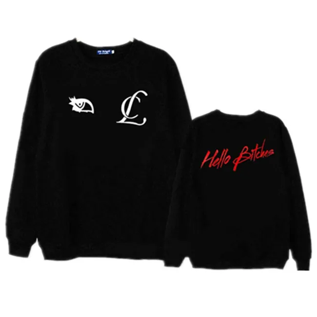 Mainlead Kpop 2NE1 CL Привет суки видео пуловер худи Толстовка с капюшоном - Цвет: Black Thin