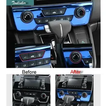 Tonlinker крышка наклейки для Honda CRV-18 автомобильный Стайлинг 1/2 шт. приборная панель из нержавеющей стали Кондиционер панель регулировки