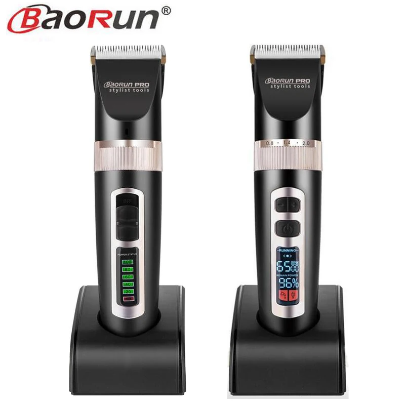 

Professional Electric Hair Clipper Titanium Blade 2000mA Battery Men's Beard Trimmer Hair Cutting Machine For Salon