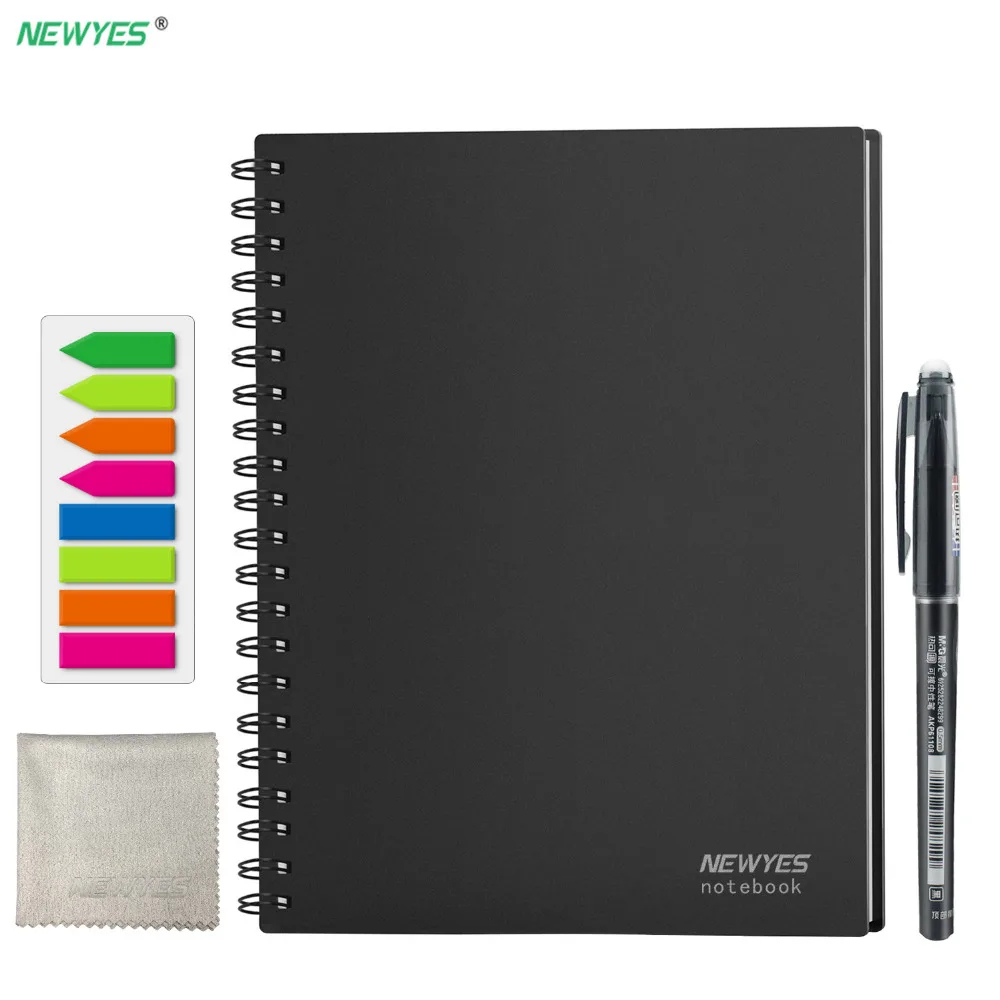 NEWYES A6 size Smart Reusable Erasable Notebook Microwave Wave Cloud