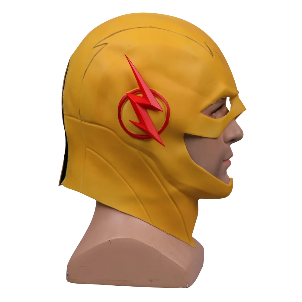 Аниме фильм флэш Барри Аллен косплей реквизит латексная маска красный желтый Полный головной шлем дети взрослые Косплей Аксессуары