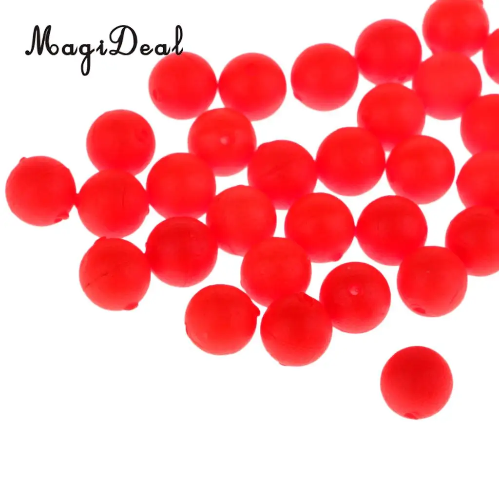 50pcs Fishing Float Ball EVA Foam Ball Striking Beans Buoyancy Floating Bobbers Indicators 5mm 6mm 7mm 8.3mm