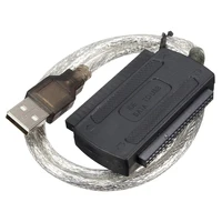 ל sata כבל USB 2.0 זכר ל IDE SATA מתאם ממיר כבלים קשיחים כבל מתאם כונן עבור PC 2.5" 3.5" כונן קשיח HDD (1)