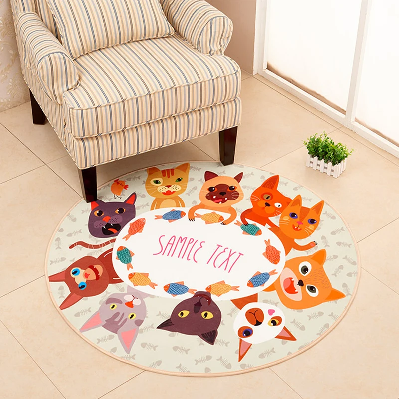 Infant Shining Baby Circular Carpet Baby Clawing Mat Living Room Mat Puzzle Anti-skid Tatami for Infants Round Playmat Puzzle