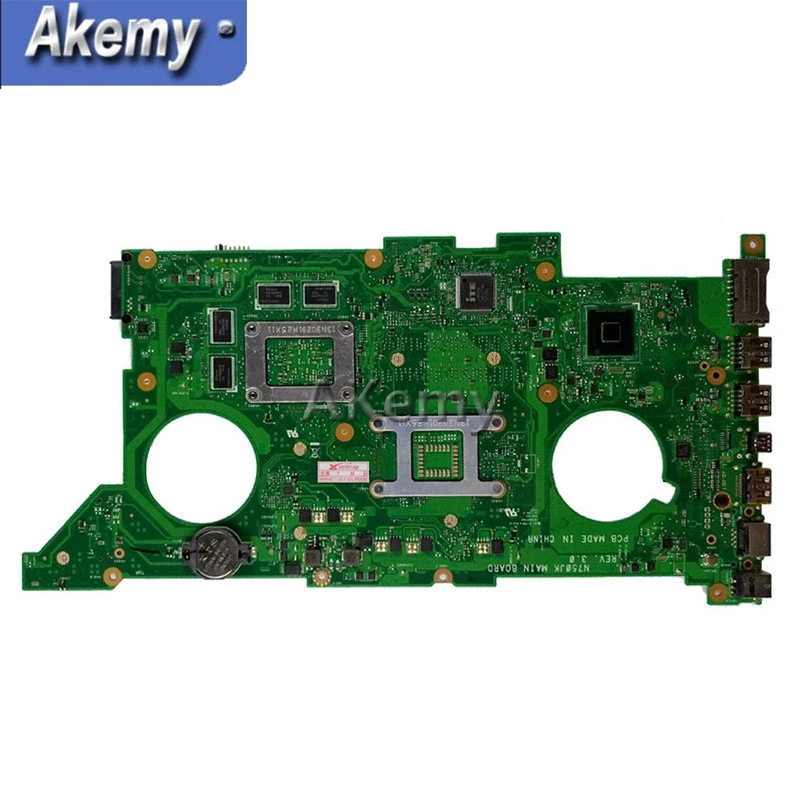 AK N750JK/N750JV Laptop motherboard for ASUS N750JK N750JV N750J N750 Test original mainboard I7-4700HQ GTX850M