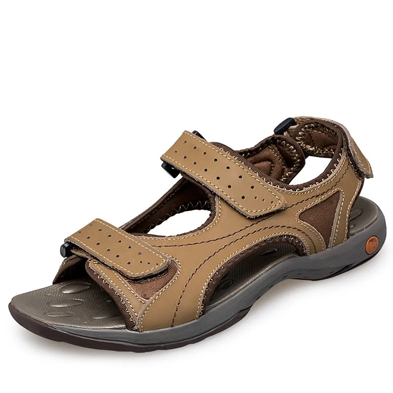 cowhide flat sandals