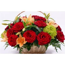 

5D DIY oil painting red rose blue wall home decoration diamond embroidery gift flower craft picture YZ158
