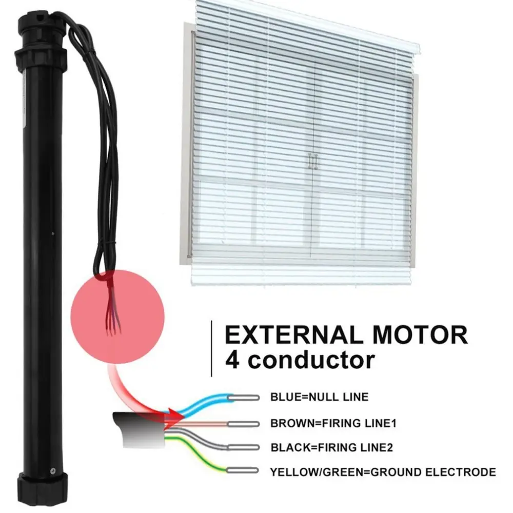 

Automatic Smart Curtain Motor 60mm Tubular Blinds Shade Motor FT45S 30N/M Roller Shutters Motor Electric Machinery