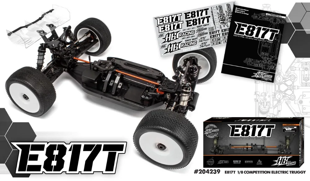 

HB RACING E817T 1/8 Off road Competition Electrical Truggy kit