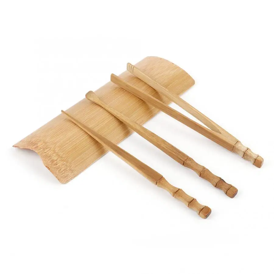 

4Pcs Tea Filter Set BagsNatural Bamboo Chinese Classic Service Tool Ceremony Accessories Tea Strainer