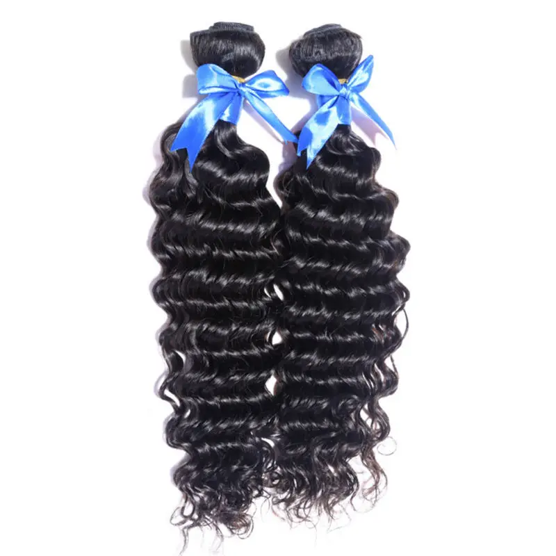 

Grade 7A Unprocessed Peruvian Virgin Hair Deep Curly 2PCs/lot  6''-30'' Peruvian Deep Wave Hair Bundles Human Hair Extensions