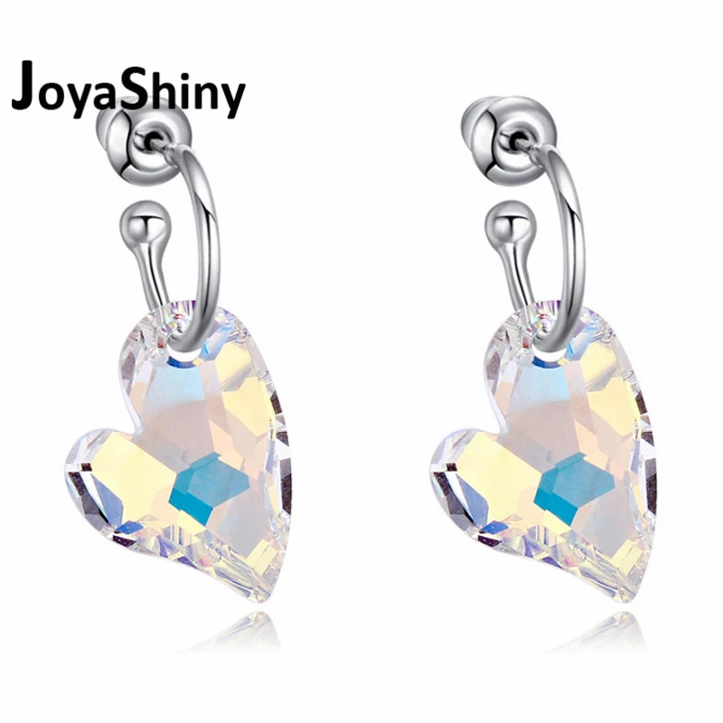 

Joyashiny Crystals From Swarovski Luxury Trendy Love Pendent Earrings 2016 Fashion Drop Earring Party Jewelry for Women Gift