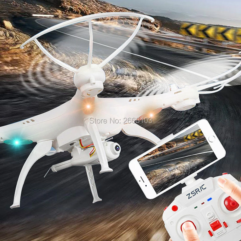 Goedkoop Snelle levering Z1 Of Z1W Quadcopter Een Sleutel Terugkeer Headless Kan voeg WIFI FPV HD Camera Hoogte Houden Drone RC Helicopter VS X5C 1