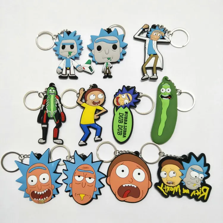 

Rick and Morty Pickle Rick Council of Ricks MEESEEKS Metal Pendant Keychain Keyring Ornament Cosplay Collection Gift