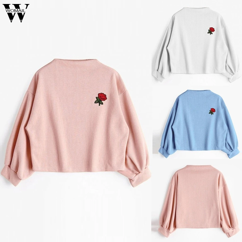 

Womail Fashion womens Autumn Sweatshirt Long Sleeve Pocket Patchwork Pullover Strappy Hoodie Sweatshirt Sports women Sweatshirt