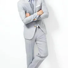 Модный тренд, новейший стиль, итальянский красивый мужской костюм с одной пуговицей, свадебный костюм жениха/смокинг, куртка+ штаны, m