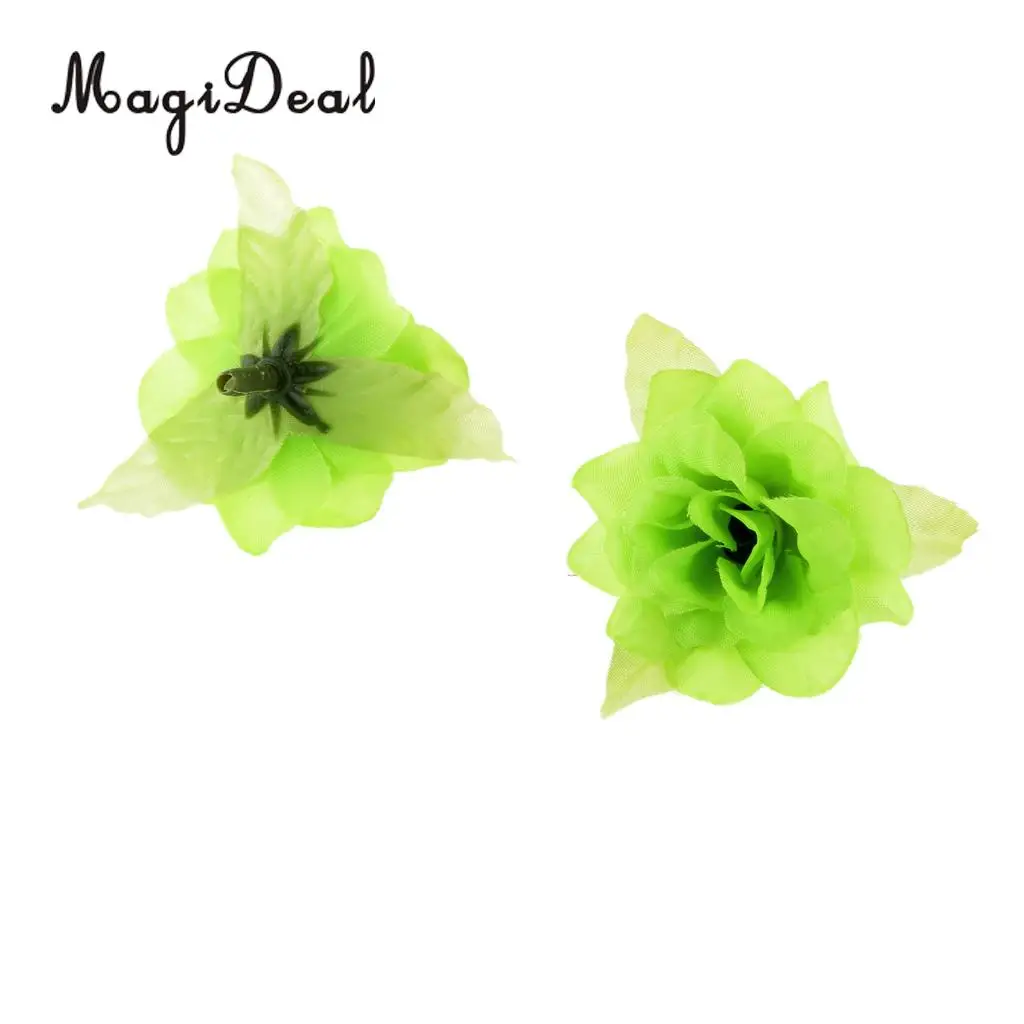 50Pcs Silk Rose Artificial Leaf Flower Head Wedding Home Party Decor Green DIY Paper Flowers Kids Birthday Party Backdrop Decor