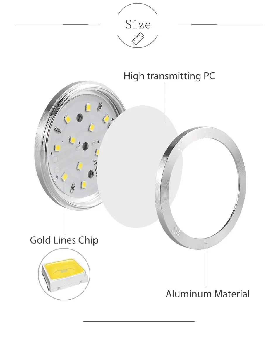 2.5W LED Cabinet Lights 6Pcs Under Counter Shelf Furniture Lighting Kitchen Cupboard Soft Light Illuminate Showcase Exhibition (1)