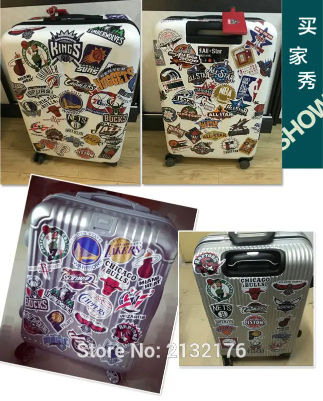 30Pcs NBA PVC single sticker cartoon waterproof tide brand boot dead fly slide car stickers