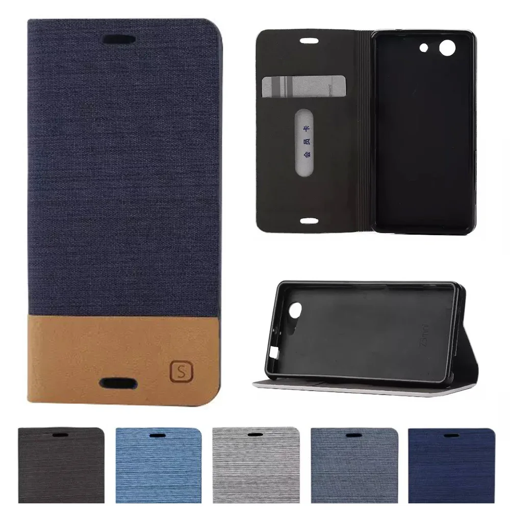 

Flip Case For Sony Xperia Z 3 Compact Z3 mini D5803 D5833 M55W Denim Magnetic Flip Leather Phone Cover For Z3Compact Z3mini para